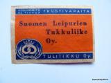 TT Etiketti Helsinki Suomen leipurien tukkuliike Oy. Tulitikku Oy