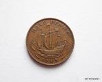 Englanti 1/2 Penny 1945 kuvan kolikko