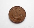 Englanti 1/2 Penny 1952 kuvan kolikko