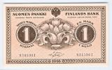 1 Markka 1916 PAKKASILE no 83459XX kl.9-10    Bas-His-Jg