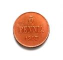 5 Penni 1917 II (kotka ilman kruunua) Kuvan kolikko