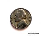 USA 5 C 1942 P Jefferson War Nickel (35% Hopea) Kuvan kolikko