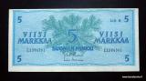 5 Markkaa 1963 Litt.B no C2396351 Sivuunleikattu, 9,80 EUR