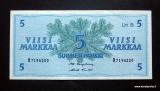 5 Markkaa 1963 Litt.B no Q7196220 Karjalainen-Puntila, 1,50 EUR
