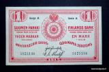 1 Markka 1915 Sarja A no 5105136, 19,80 EUR