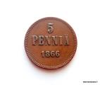 5 Penni 1866, 3,50 EUR