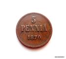 5 Penni 1870, 9,00 EUR