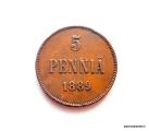 5 Penni 1889 Kuvan kolikko