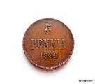 5 Penni 1889 Kuvan kolikko