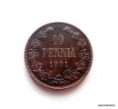 10 Penni 1891 Kuvan kolikko