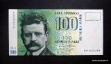 100 Markkaa 1986 Litt.A no 5312404519 Holkeri-Koivikko kl.5-6