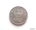 Saksa 5 Markkaa 1934 A (21. Mrz.1933) Hopea (Hakaristein) , 19,80 EUR