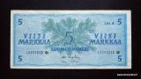 5 Markkaa 1963 Litt.A Thti no L0391212* Karjalainen-Mkinen, 4,20 EUR