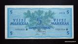 5 Markkaa 1963 Litt.A Thti no F0201810* Kullberg-Nars, 9,00 EUR