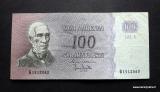 100 Markkaa 1963 Litt.A no G1518060 Hetemki-Aranko kl.4 p.likaa