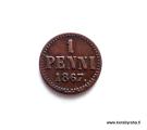 1 Penni 1867 Kaarevat nauhat Kuvan kolikko