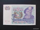 Ruotsi 5 Kr 1977 AU kuvan seteli