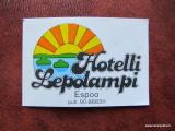TT Etiketti Espoo Hotelli Lepolampi kuvan etiketti