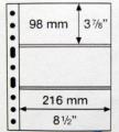 Leuchtturm GRANDE 3S-sivu 5 kpl pakkaus Musta 3-osainen sivu (98 x 216 mm)