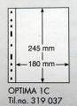 Leuchtturm OPTIMA O1C-sivu 10 kpl pakkaus Kirkas 1-osainen sivu (245X180 mm)