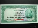 Mosambik 100 Escudos 1961 ESPECIME kl.8-9