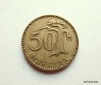 50 Markkaa 1956 kuvan kolikko