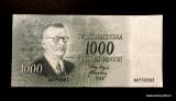 PIKAPOISTO 1000 Markkaa 1955 no N0752583 Waris-Engberg kl.4 pieni reikä