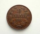 10 Penniä 1866 Kuvan kolikko