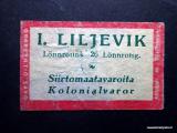 Lnnrotink. 26, I. Liljevik Osakeyhti Savo