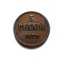 5 Penniä 1870 Kuvan kolikko