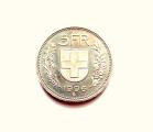 Sveitsi 5 Fr 1996, 4,80 EUR