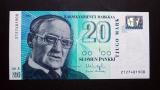 20 Markkaa 1993 Litt.A no 2127481908 Vanhala-Koivikko kl.8