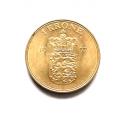 Tanska 1 Kr 1957 Kuvan kolikko Frederik  IX alumiinipronssiraha 3,00€