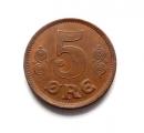 Tanska 5 re 1916 Kuvan kolikko Denmark 5 re 1916 8,00€