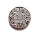 Sveitsi  20 rappen 1900 B Kuvan kolikko