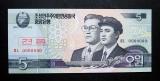 Pohjois-Korea 5 Won 2002 SPECIMEN kuvan seteli (tai vastaava)