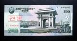 Pohjois-Korea 500 Won 2008 SPECIMEN kuvan seteli (tai vastaava)