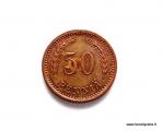 50 Penni 1940 Cu Kuvan kolikko
