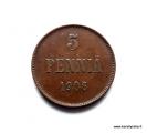 5 Penni 1906 Kuvan kolikko