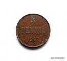 5 Penni 1907 Kuvan kolikko