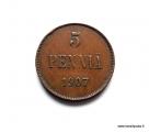 5 Penni 1907 Kuvan kolikko