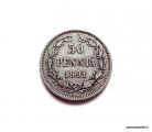 50 Penniä 1891 Kuvan kolikko