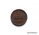 1 Penni 1881 Kuvan kolikko