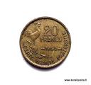 Ranska 20 Fr 1950 Kuvan kolikko