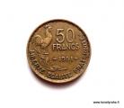 Ranska 50 Fr 1951 Kuvan kolikko