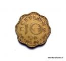Ceylon 10 cents 1944 Kuvan kolikko