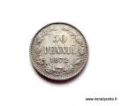 50 Penni 1872 Kotkan pyrst vanha malli Kuvan kolikko
