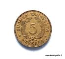 5 Markkaa 1940 Kuvan kolikko