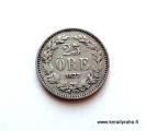 Ruotsi 25 re 1877 Hopea Kuvan kolikko