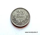 Ruotsi 25 re 1918 Hopea (smal 8:a) Kuvan kolikko